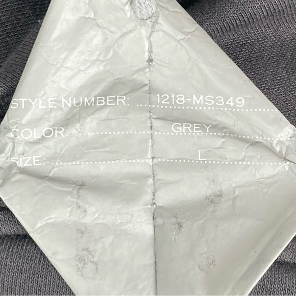 Marled French Terry Sweatshirt Shawl Collar Long Sleeve Pullover Size L Gray NWT - Picture 7 of 10